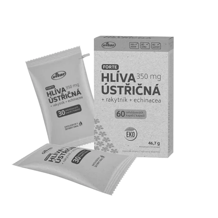 Vitar Hlíva ústřičná + echinacea + rakytník EKO 60 kapslí